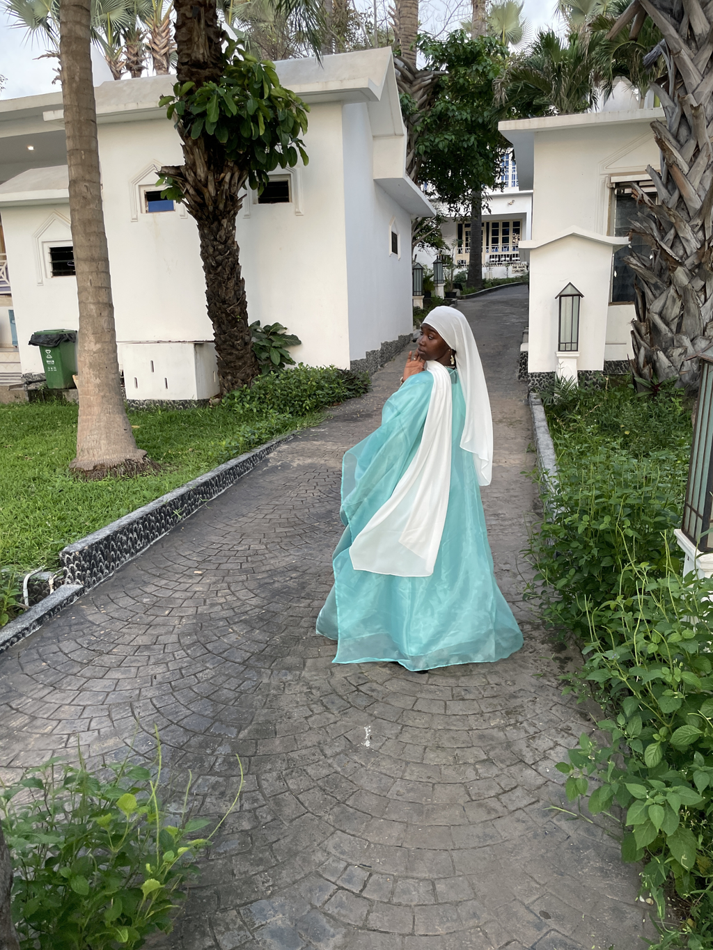 Hafsa Butterfly Dress Set - Sky Blue