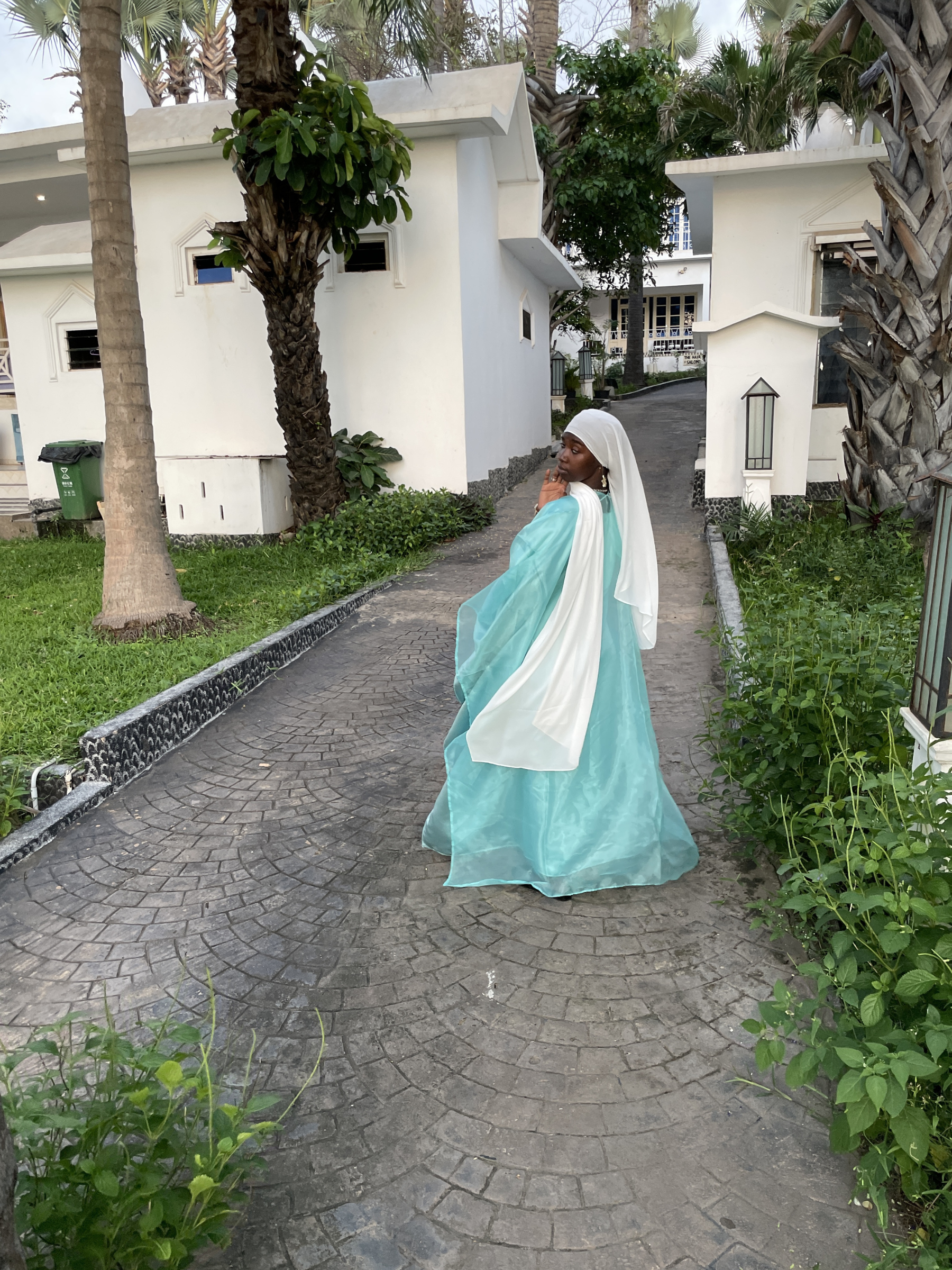 Hafsa Butterfly Dress Set - Sky Blue