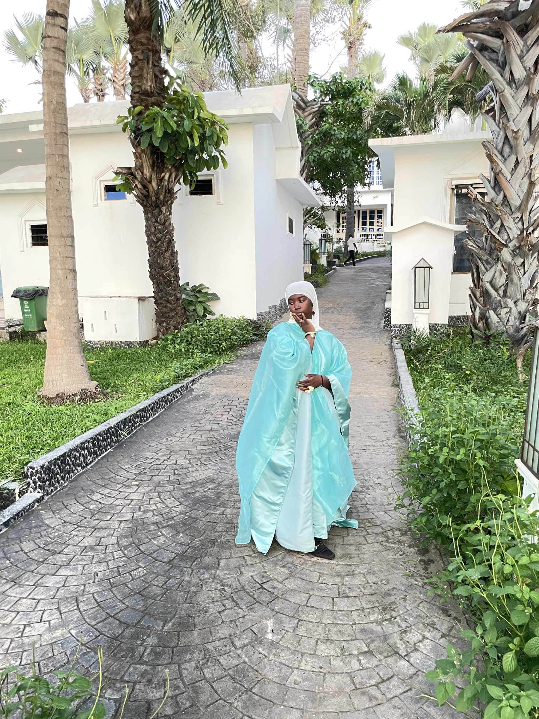 Hafsa Butterfly Dress Set - Sky Blue